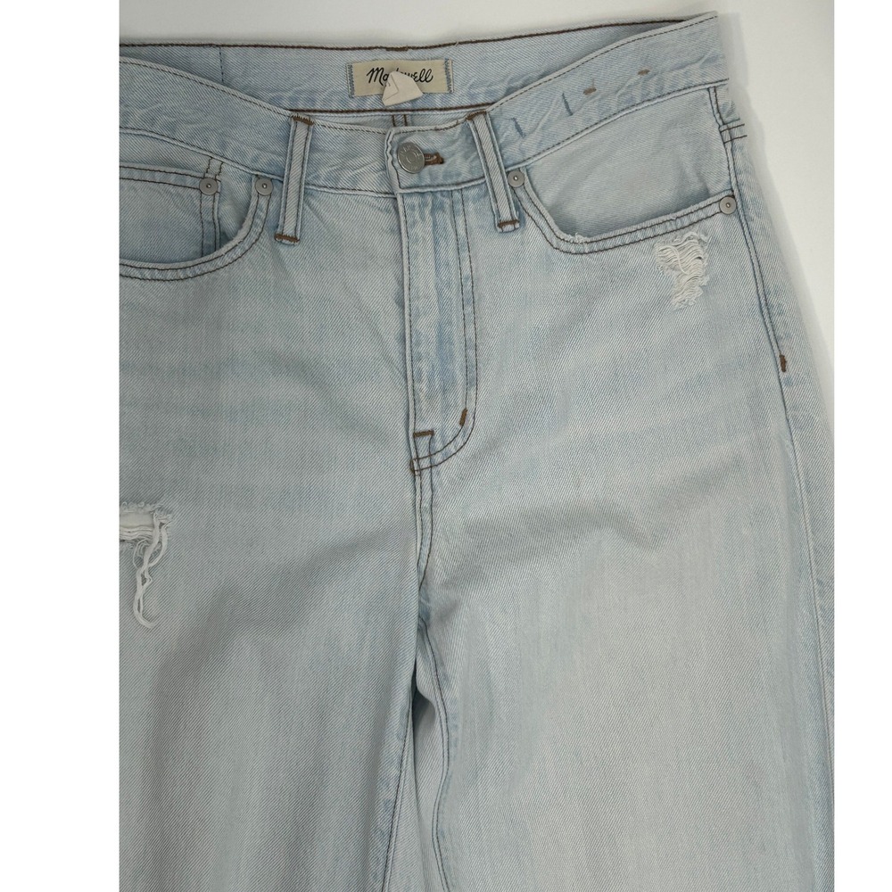 Madewell The Slouchy Boyjean Distressed Light Wash Denim Jeans Size 25 Capsule - Picture 4 of 10